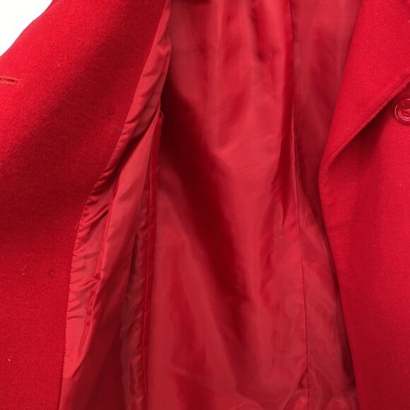 J Jill Red Wool Blend Beautiful Pea Coat Size XS - Picture 6 of 7